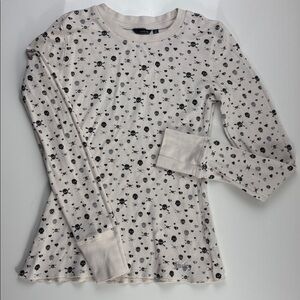 Hurley Cream and Black Long Sleeve Tee